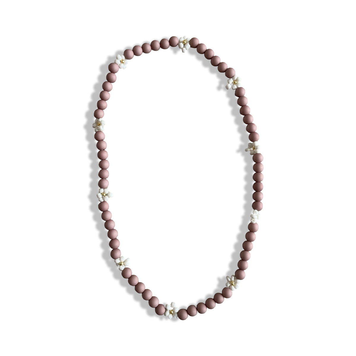 Bloemen ketting bruin