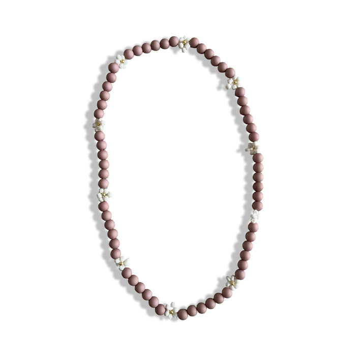 Bloemen ketting bruin