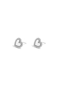 Studs hartjes oorbellen zilver