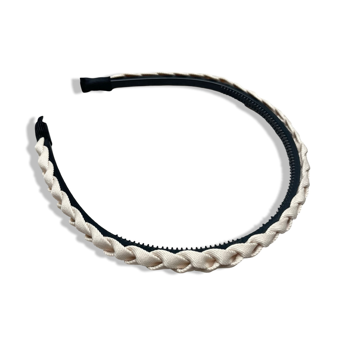 Diadeem gevlochten beige