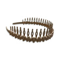 Bloemen diadeem beige