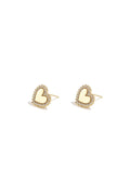 Studs hartjes oorbellen goud