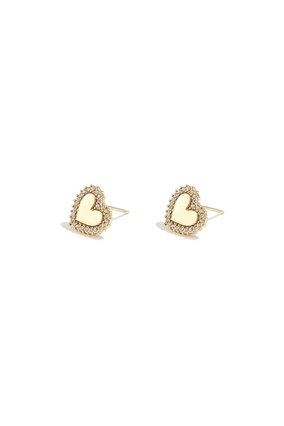 Studs hartjes oorbellen goud