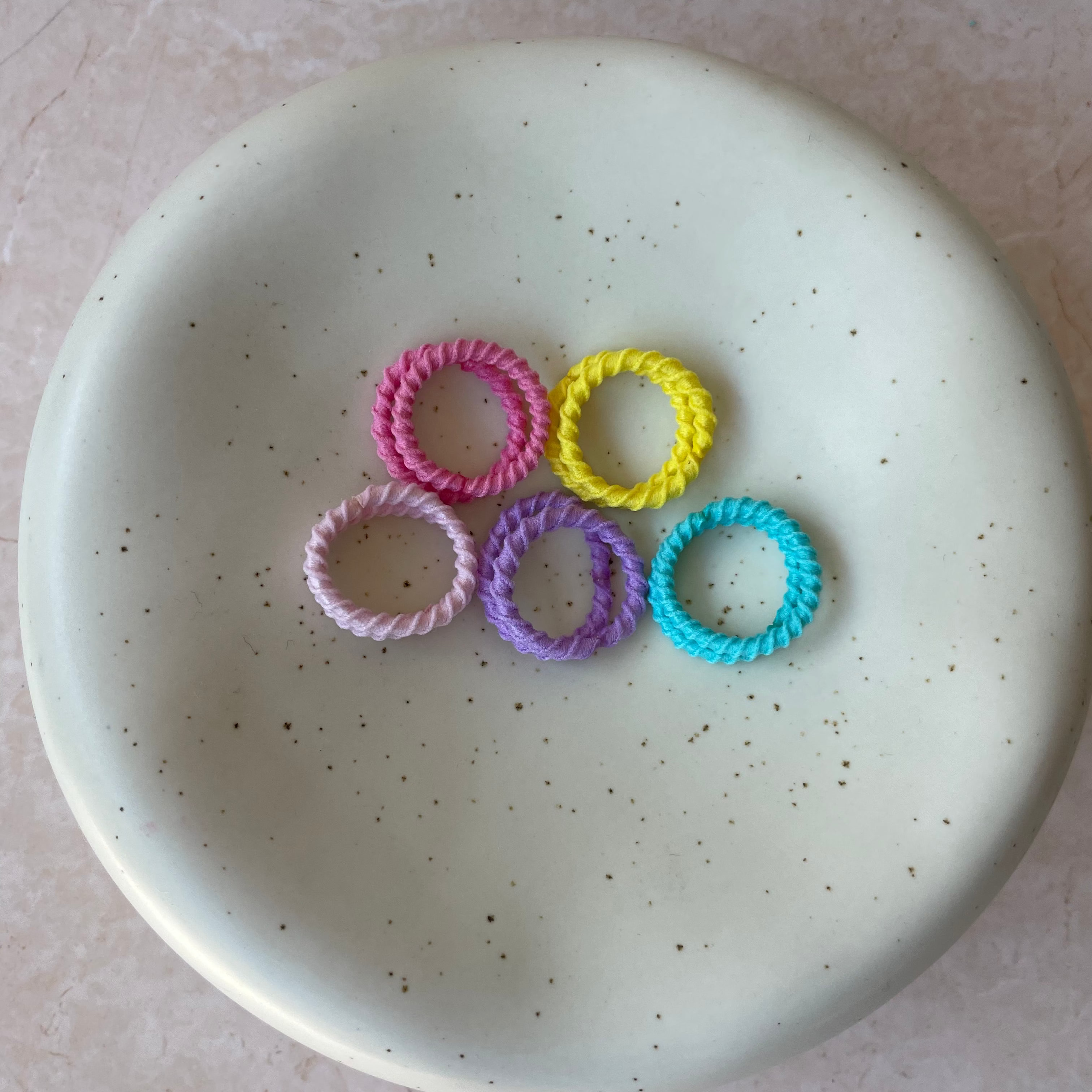 Mini haarelastiekjes pastel