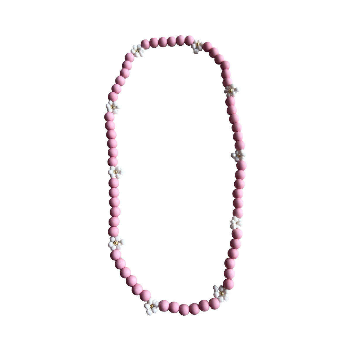 Bloemen ketting dusty roze