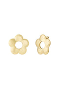 Bloemen oorbellen goud