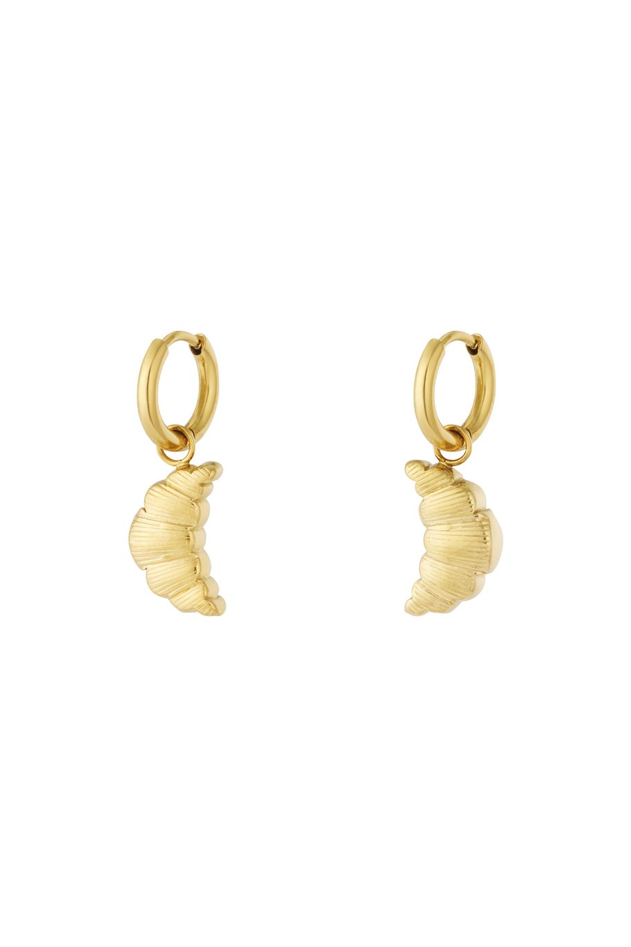 Croissantjes oorbellen goud