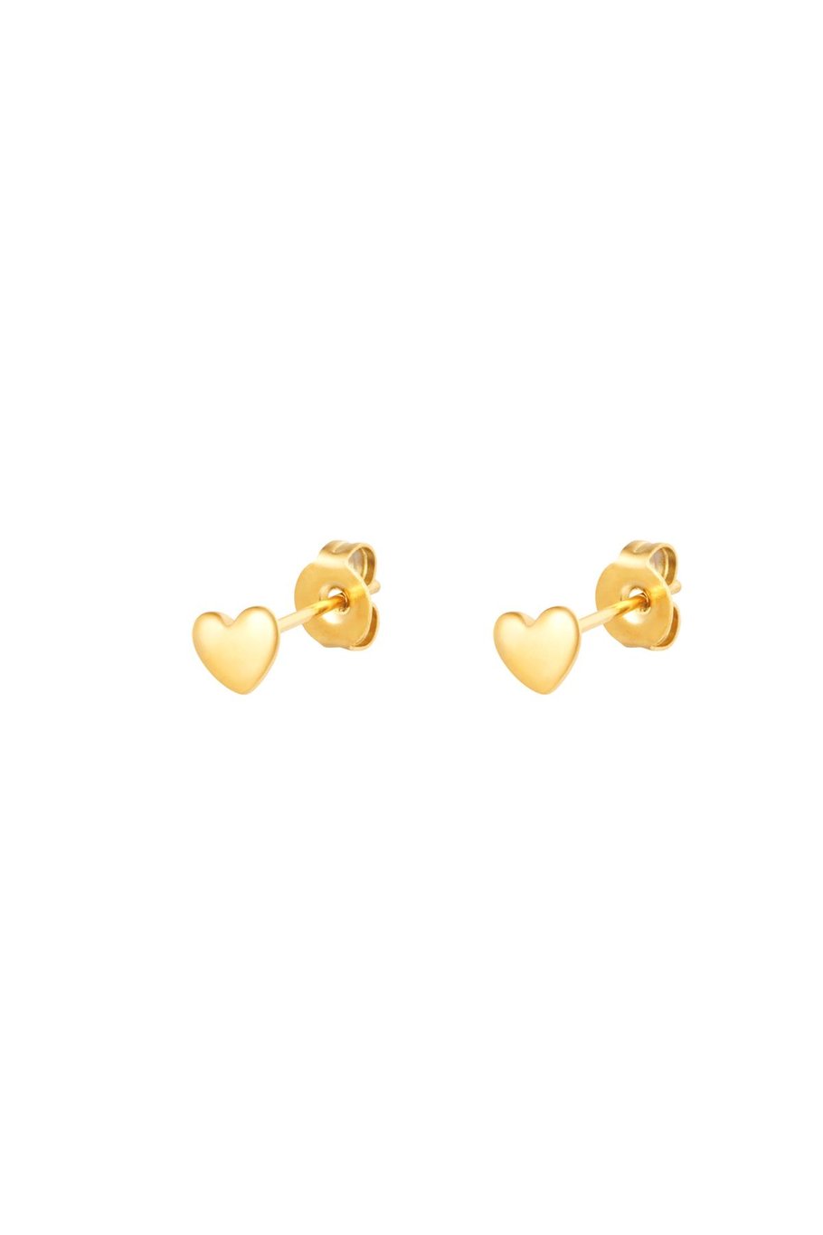 Studs hartjes oorbellen goud