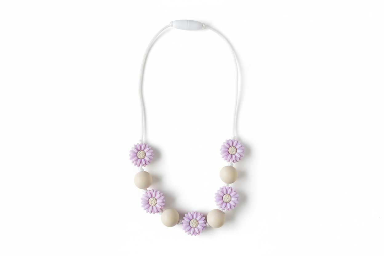 Lavendel daisy ketting