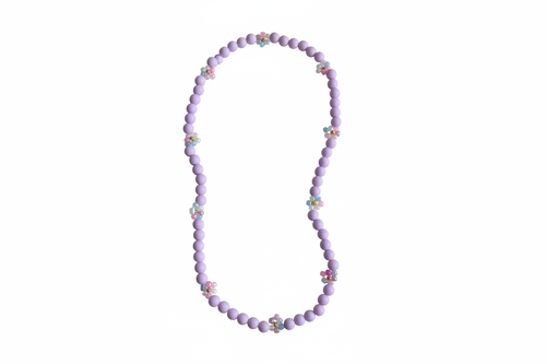 Lila multicolor ketting witte achtergrond