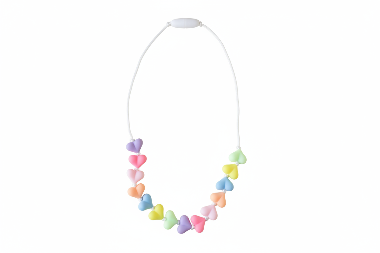 Regenboog hartjes ketting