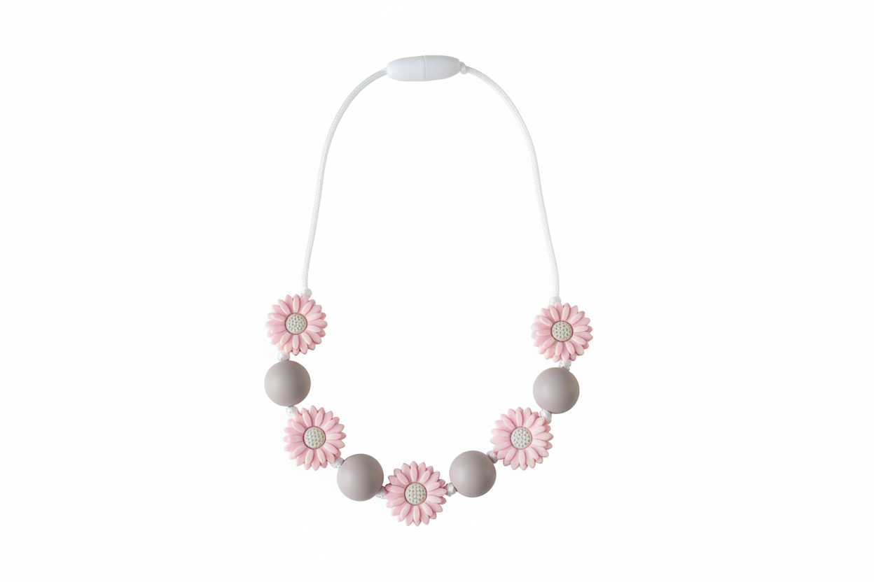 Roze daisy ketting