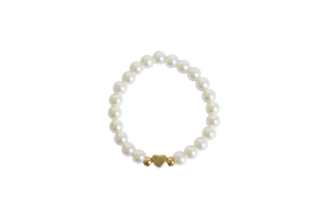 Witte parel armband